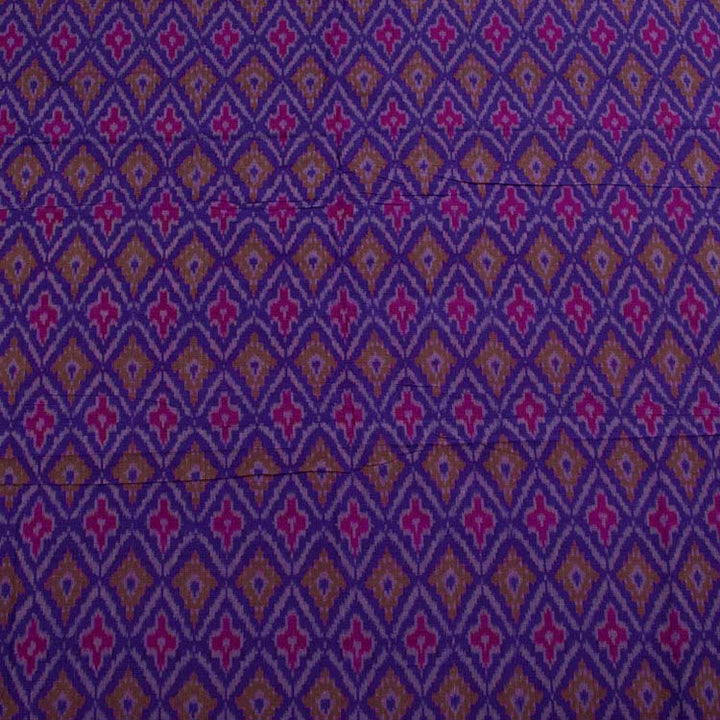 Handloom Pochampally Ikat Dupion Silk Kurta Material 10037708