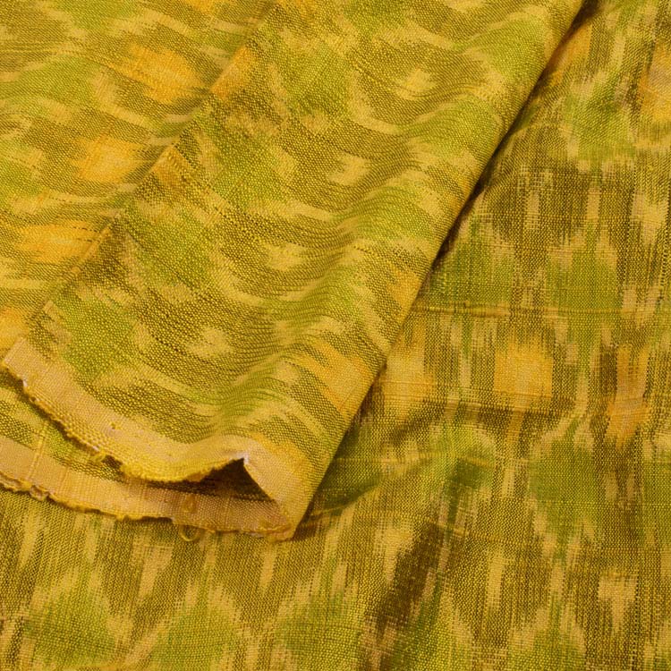 Handloom Pochampally Ikat Dupion Silk Kurta Material 10040796