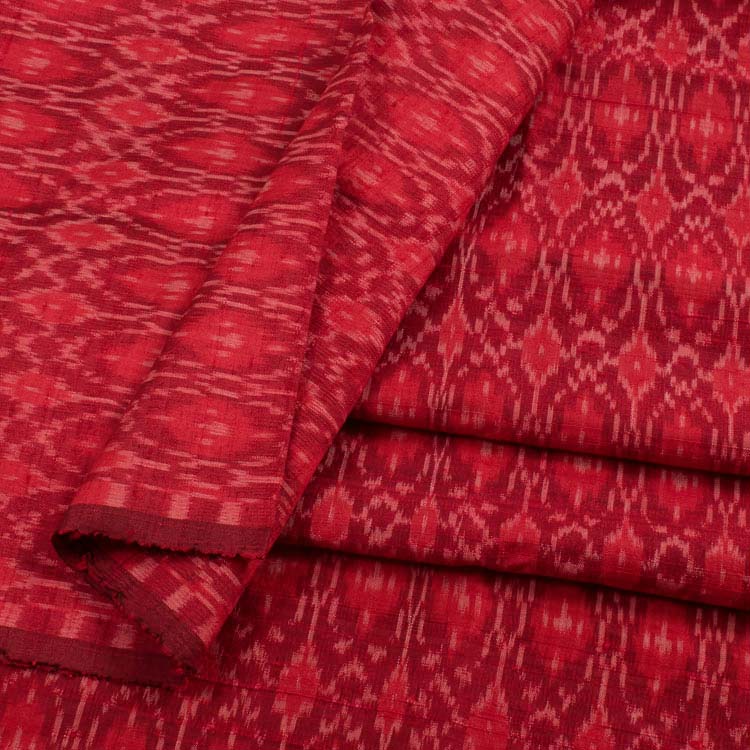 Handloom Pochampally Ikat Dupion Silk Kurta Material 10040802