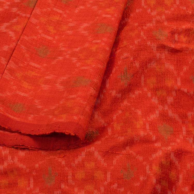 Handloom Pochampally Ikat Dupion Silk Kurta Material 10040805