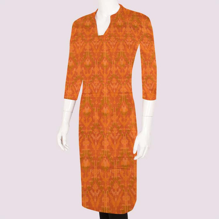 Handloom Pochampally Ikat Dupion Silk Kurta Material 10040807