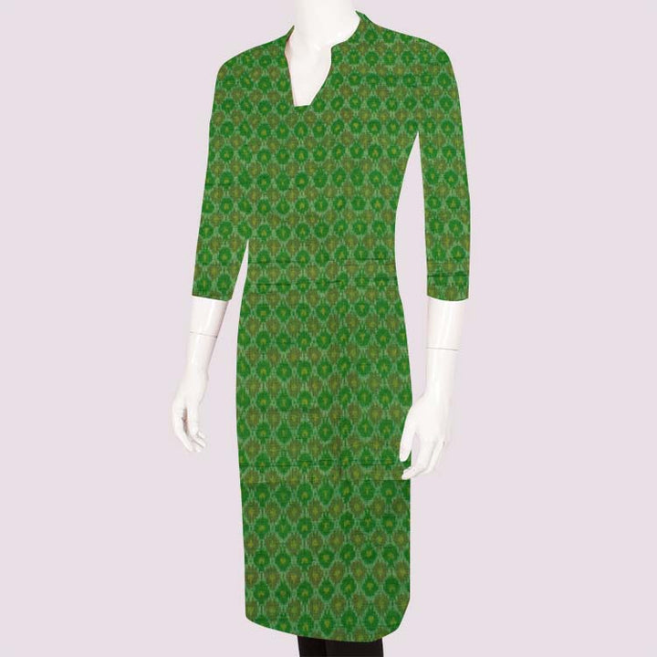 Handloom Pochampally Ikat Dupion Silk Kurta Material 10040810