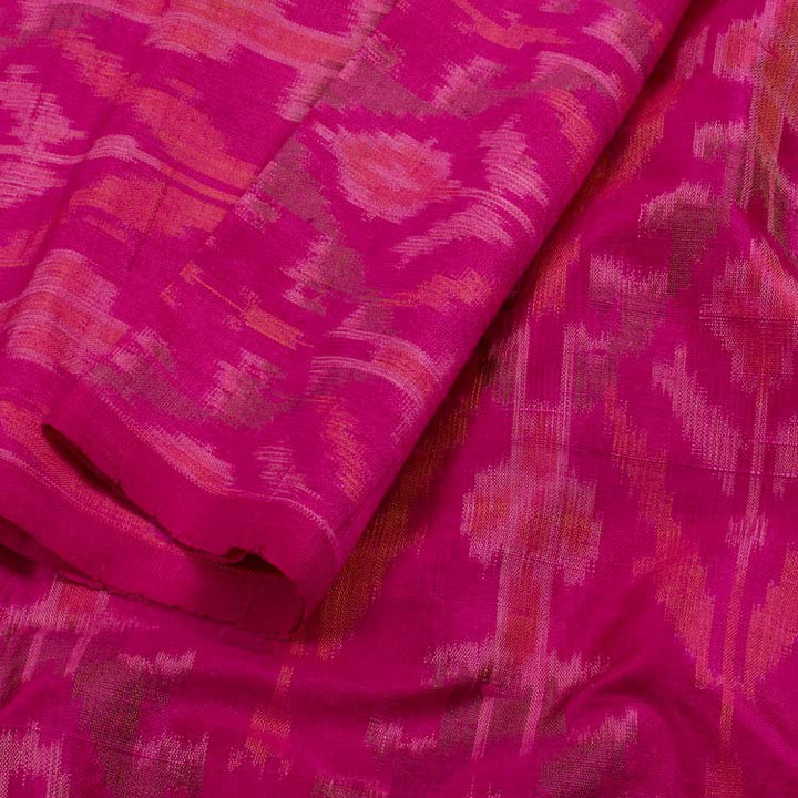Handloom Pochampally Ikat Dupion Silk Kurta Material 10040811