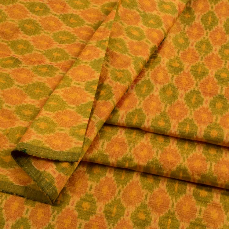 Handloom Pochampally Ikat Dupion Silk Kurta Material 10040812