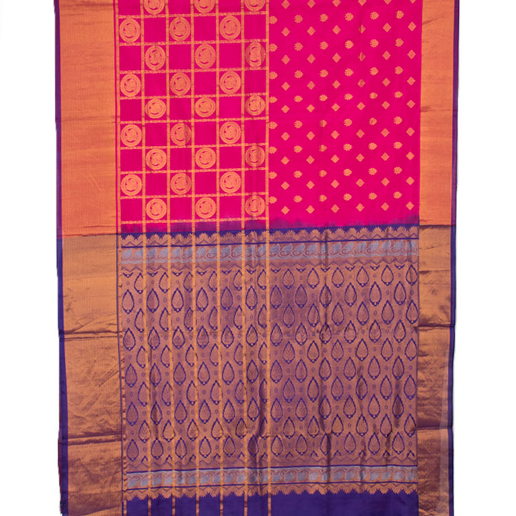 Kanjivaram Pure Silk Jacquard Saree 10036276