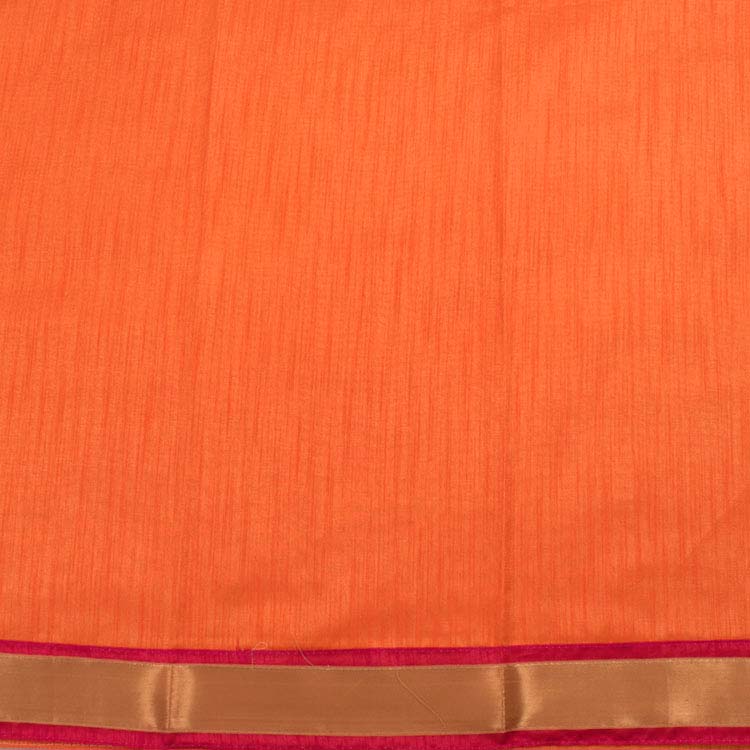 Handcrafted Silk Cotton Saree with Contrast Blouse 10039897