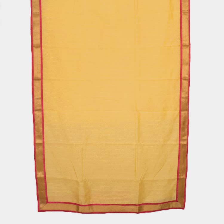 Handcrafted Silk Cotton Saree with Contrast Blouse 10039900