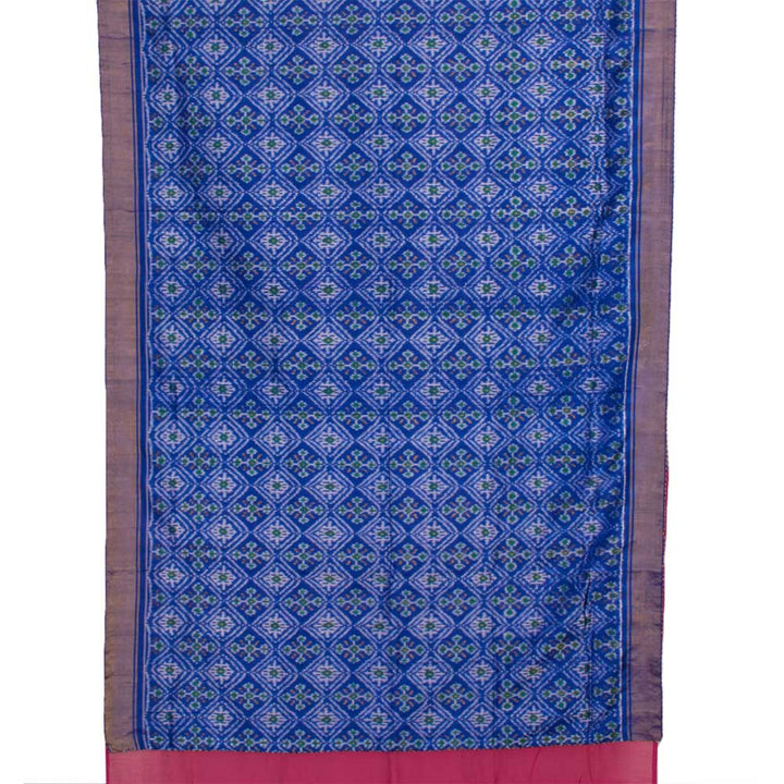 Pochampally Ikat Hand Embroidered Half and Half Silk Saree 10032517