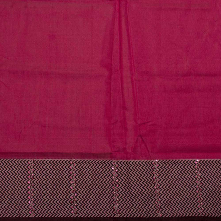 Sequin Work Embroidered Maheshwari Silk Cotton Saree 10032525