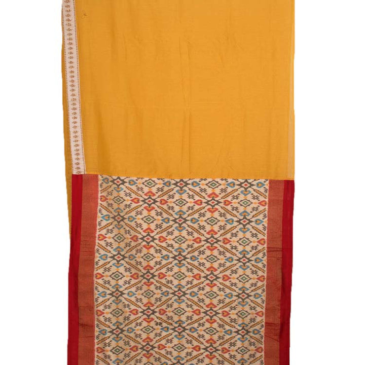 Pochampally Ikat Hand Embroidered Half and Half Silk Saree 10044130