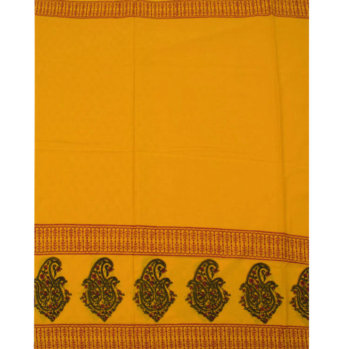 Hand Block Printed Mulmul Cotton Saree 10052177