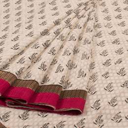 Handloom Banarasi Cotton Saree 10036360