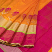 Yellow Handloom Chanderi Silk Saree 10036362