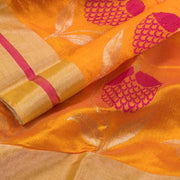 Yellow Handloom Chanderi Silk Saree 10036362