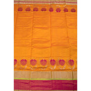 Yellow Handloom Chanderi Silk Saree 10036362