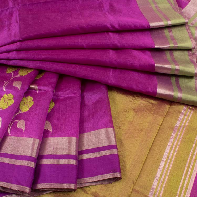 Handloom Chanderi Silk Cotton Saree 10036363