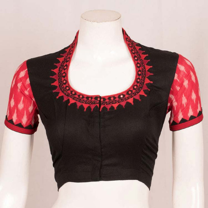 Hand Embroidered Mirror Work Cotton Blouse 10047990