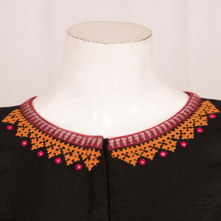 Hand Embroidered Mirror Work Cotton Blouse 10047998