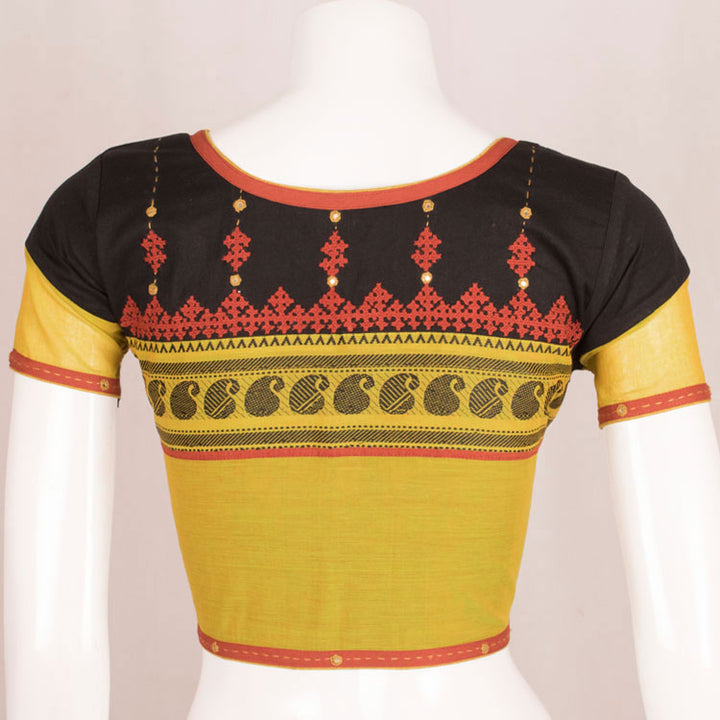 Hand Embroidered Mirror Work Cotton Blouse 10048376