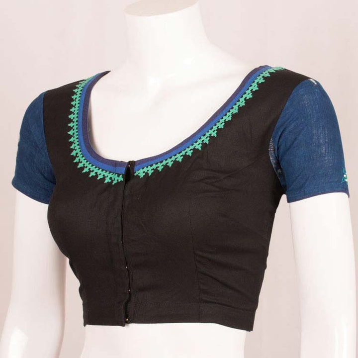 Hand Embroidered Mirror Work Cotton Blouse 10048383