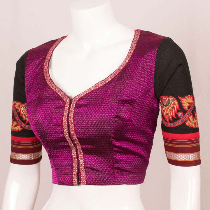 Hand Embroidered Mirror Work Cotton Blouse 10050098
