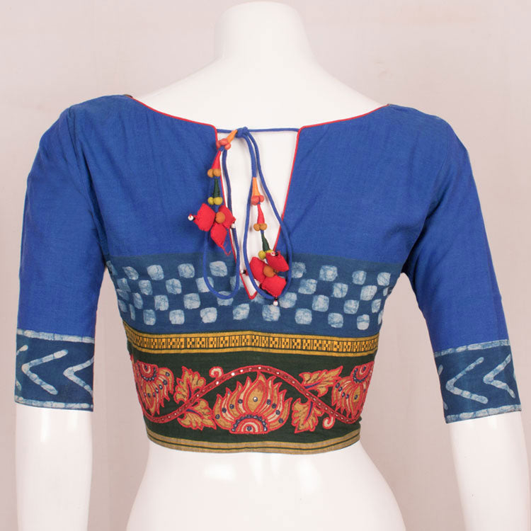 Hand Embroidered Mirror Work Cotton Blouse 10051193