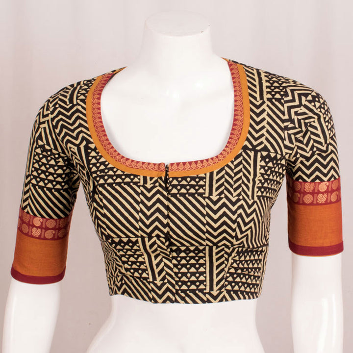 Hand Embroidered Mirror Work Cotton Blouse 10051201