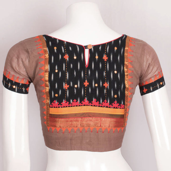 Hand Embroidered Mirror Work Cotton Blouse 10051210