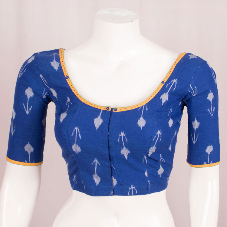 Hand Embroidered Ikat Cotton Blouse 10051211