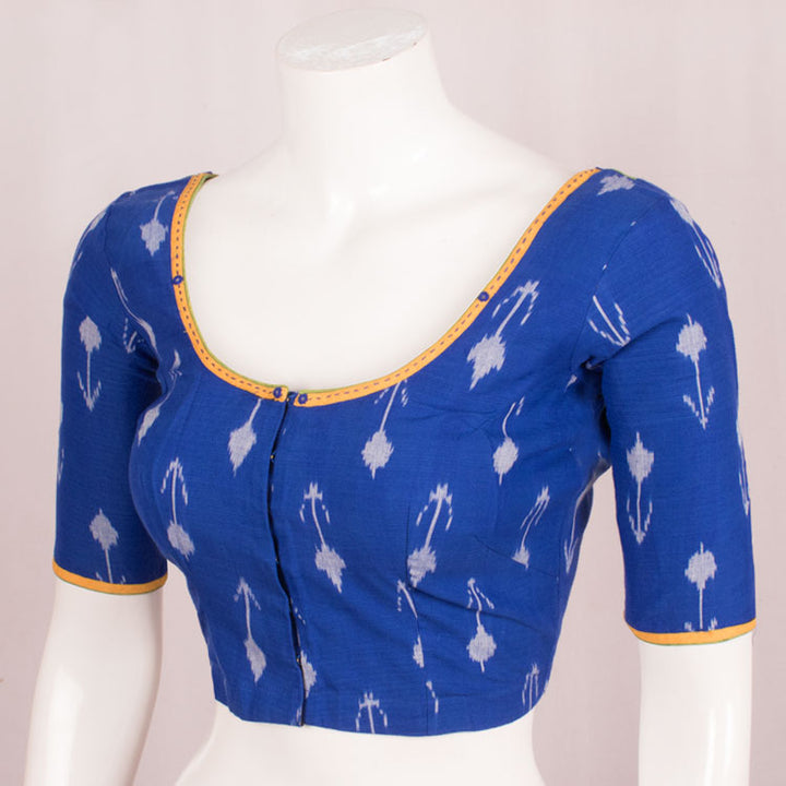 Hand Embroidered Ikat Cotton Blouse 10051211