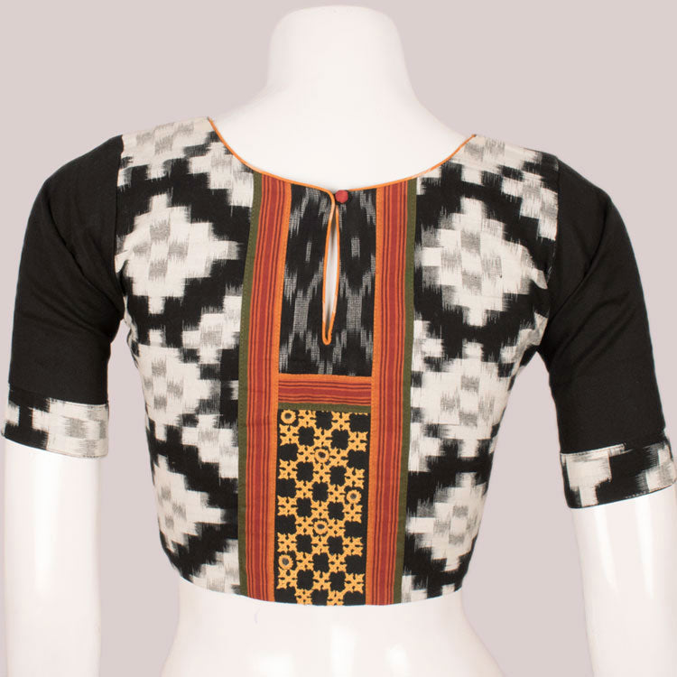 Hand Embroidered  Ikat Cotton Blouse 10052079