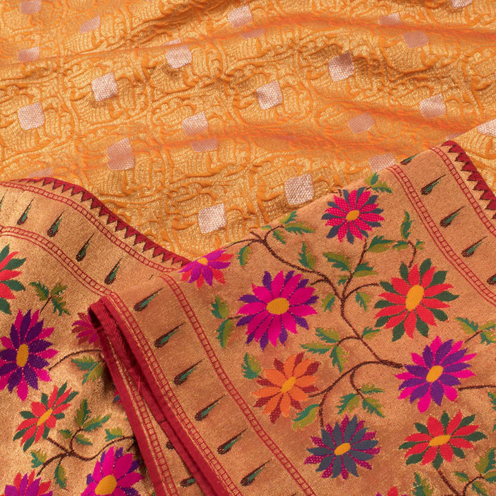 Universal Size Banarasi Katan Silk Langa Choli Material 10053238