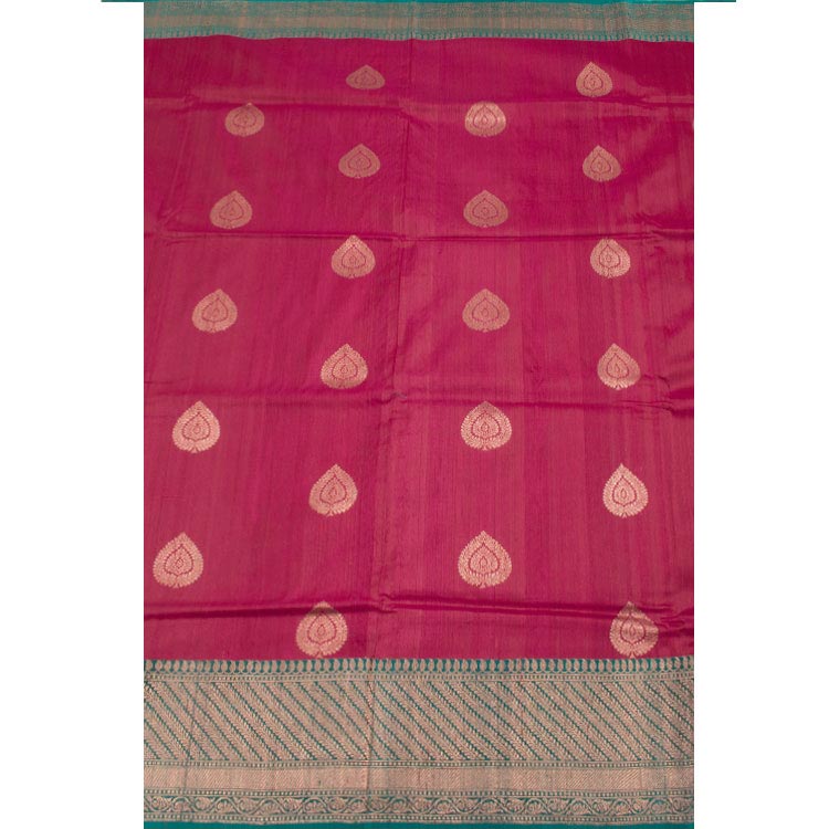 Handloom Banarasi Kadhwa Tussar Silk Saree 10050736
