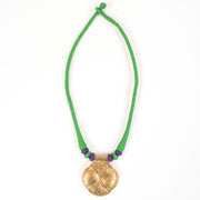 Handcrafted Necklace With Brass Pendant 10022121