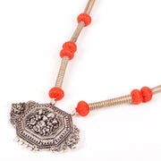 Handcrafted Necklace With Krishna German Silver Pendant 10022125