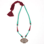 Handcrafted Necklace With Krishna German Silver Pendant 10022126