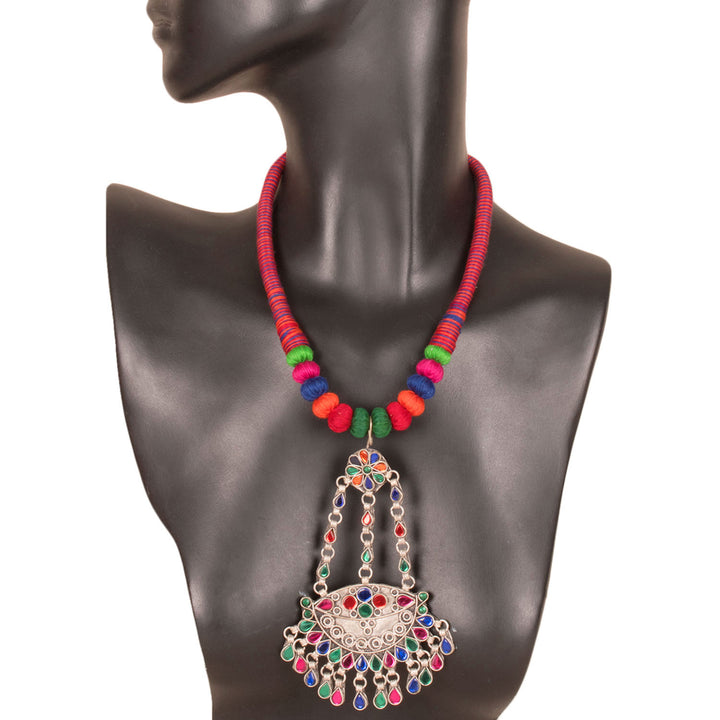 Handcrafted Necklace With Afghani Pendant 10031387