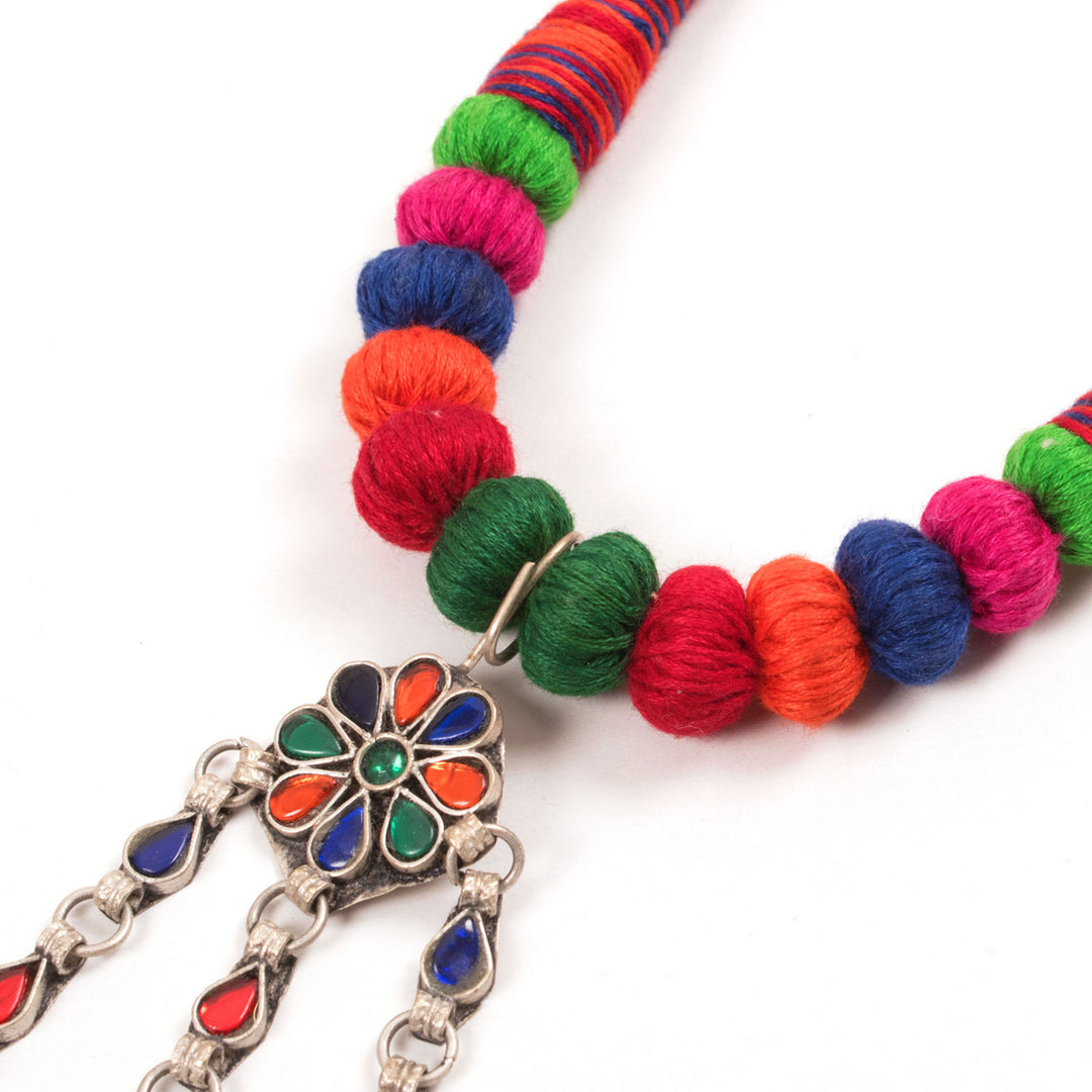 Handcrafted Necklace With Afghani Pendant 10031387