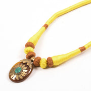 Handcrafted Necklace With Agate Pendant 10031391