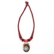 Handcrafted Necklace With Agate Pendant 10031392