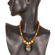 Handcrafted Necklace With Agate Pendant 10031393