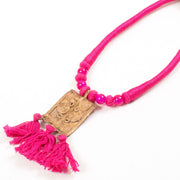 Handcrafted Necklace With Brass Pendant 10031396
