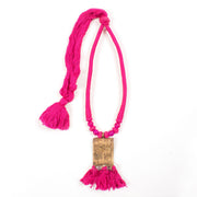 Handcrafted Necklace With Brass Pendant 10031396