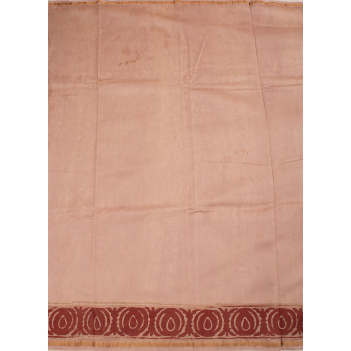 Hand Block Printed Chanderi Silk Cotton Saree 10026457