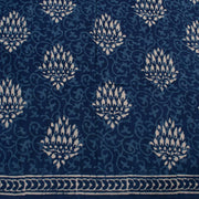 Dabu Printed Indigo Mulmul Cotton Saree 10032334