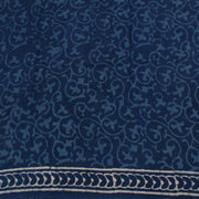 Dabu Printed Indigo Mulmul Cotton Saree 10032334