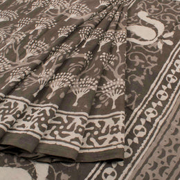 Dabu Printed Mulmul Cotton Saree 10032339