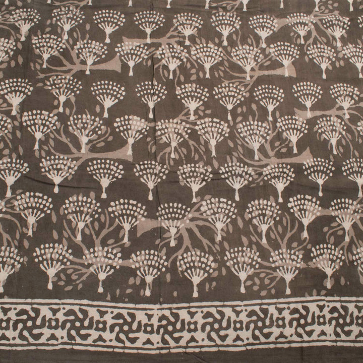 Dabu Printed Mulmul Cotton Saree 10032339