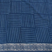 Dabu Printed Indigo Mulmul Cotton Saree 10032341