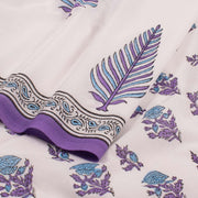 Hand Block Printed Mulmul Cotton Saree 10032342